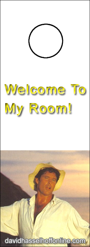 DavidDoorHanger7 Welcome To My Room!