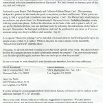 Welcome Letter